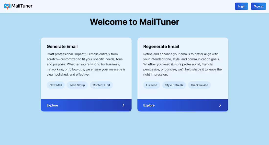 Cover image for MailTuner is an AI-powered email