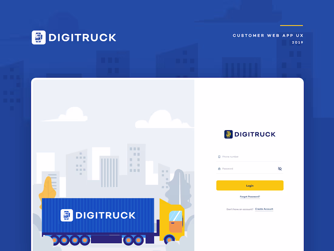 Cover image for DigiTruck Shipper Web App