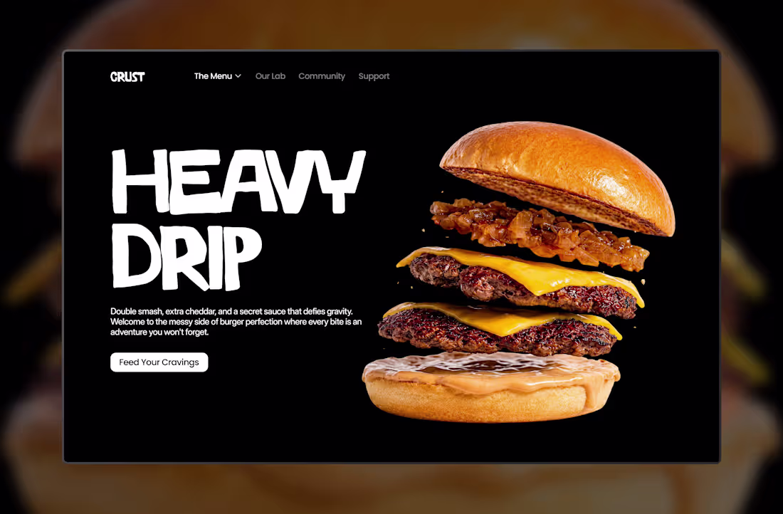 Cover image for A tasty landing page design