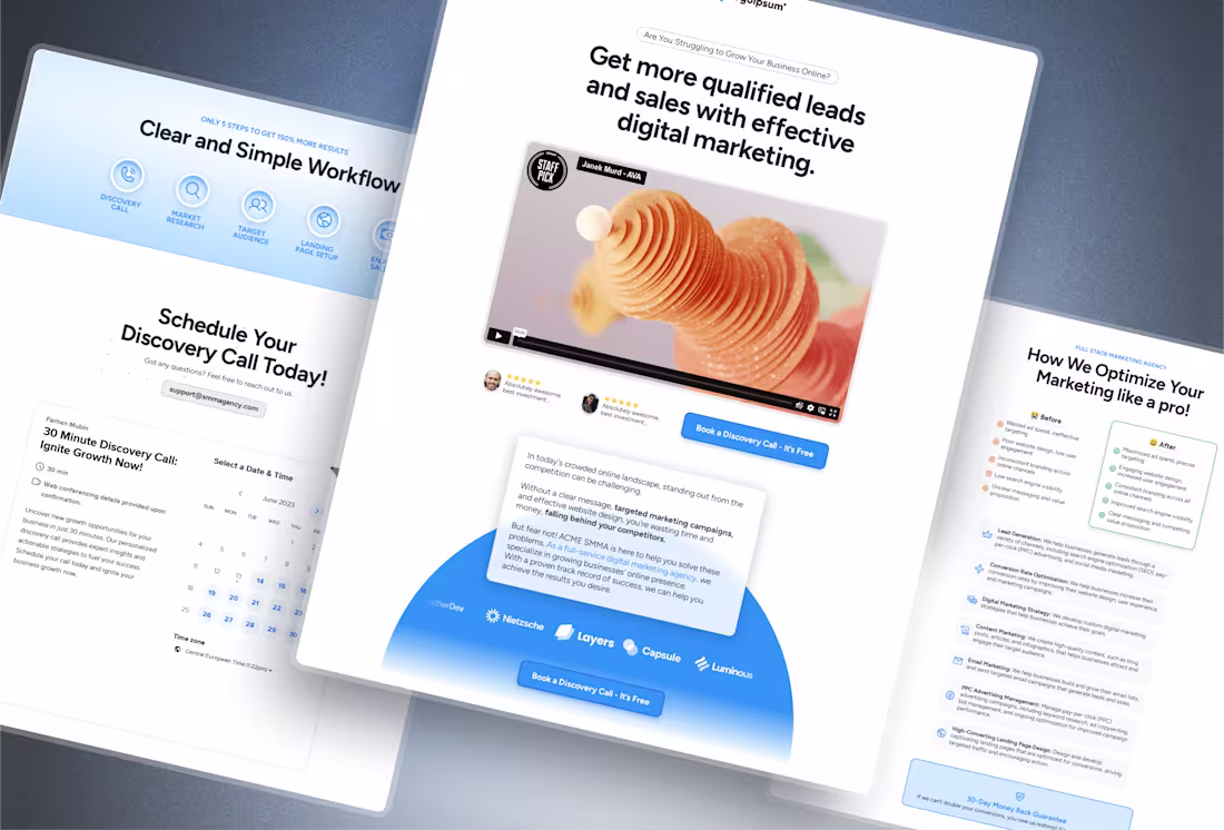 Cover image for SMMAgency - Framer Landing page for SMM Agency
