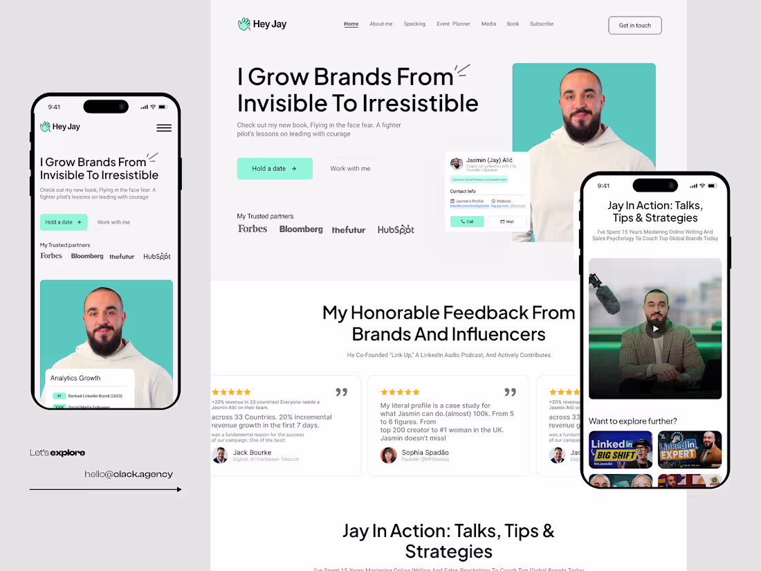 Cover image for Jasmin Alić Landing Page ReDesign by Sohan Talukder