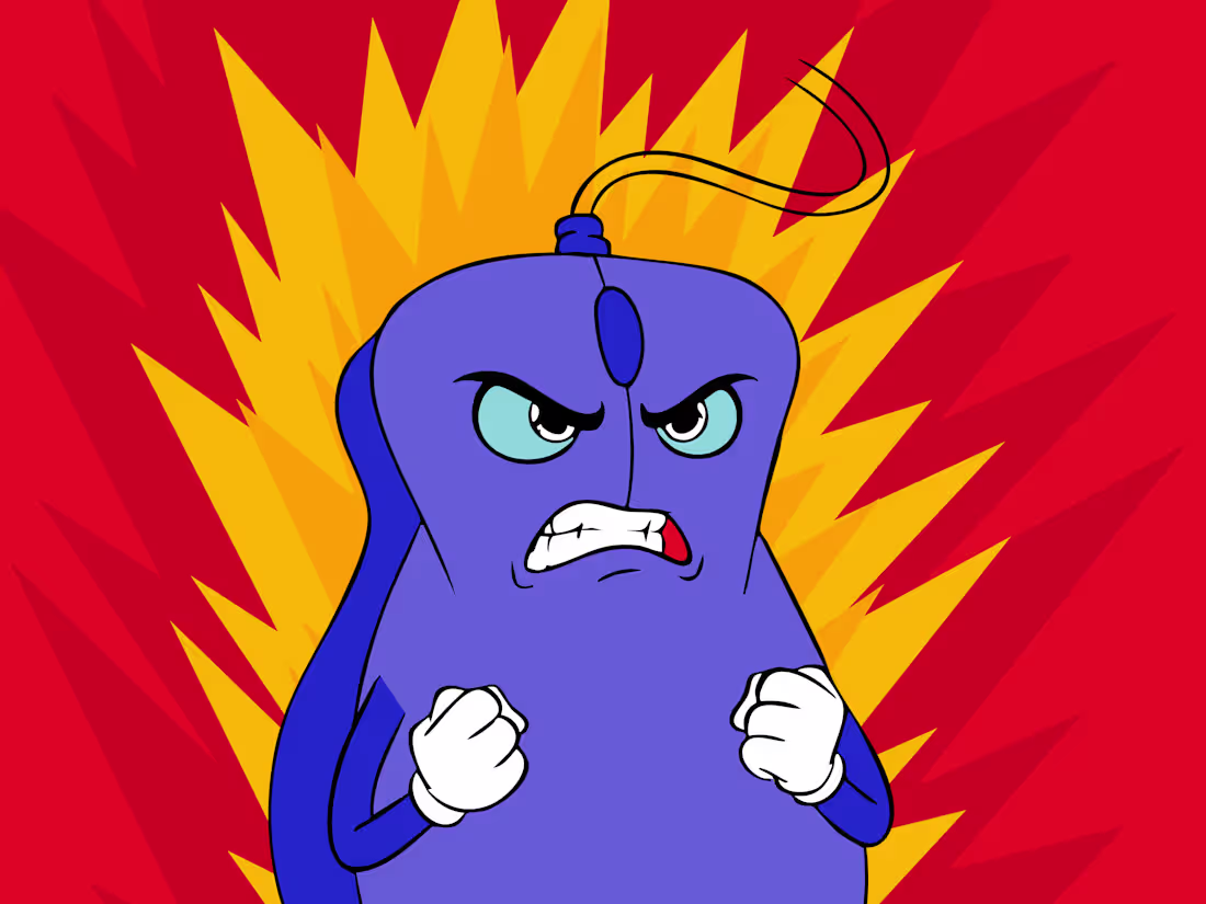 Cover image for He's mad because you slept