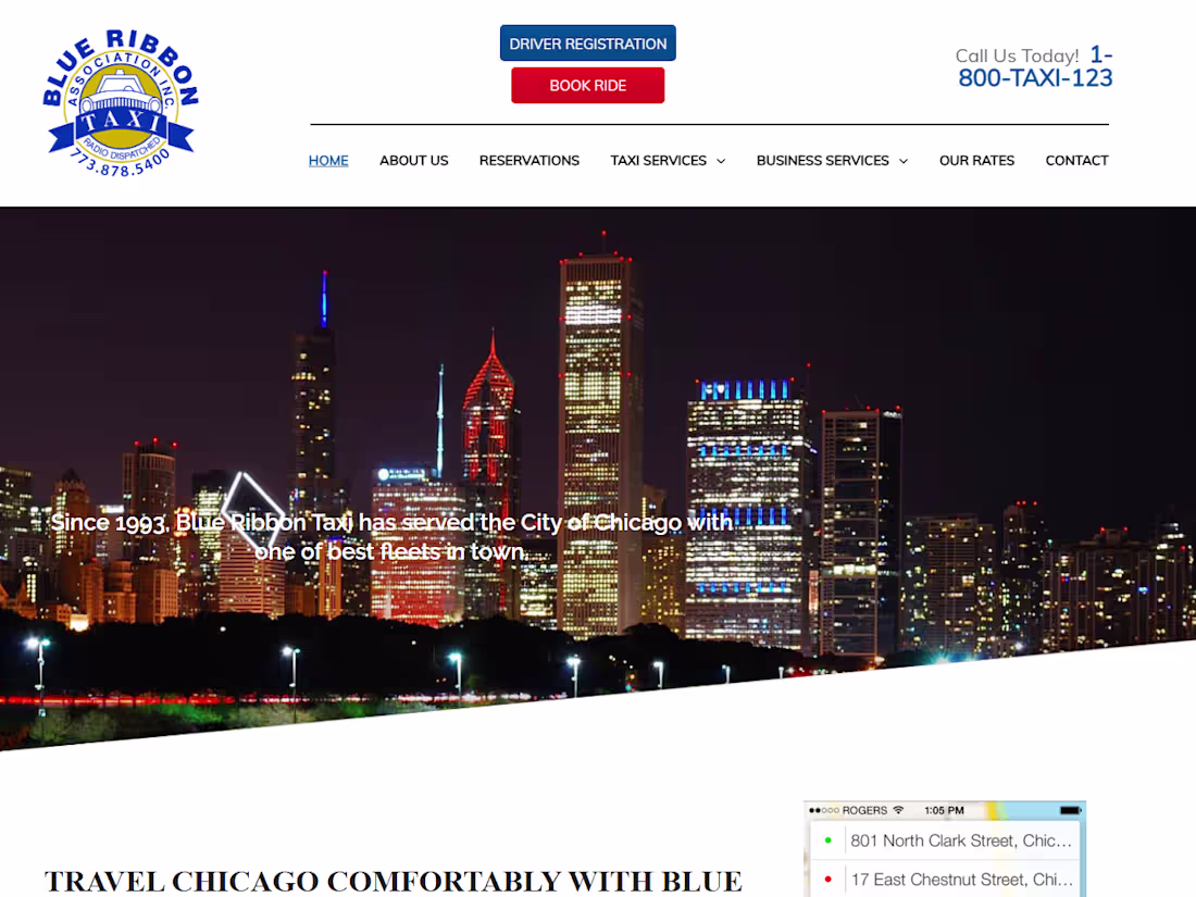 Cover image for I successfully developed the Blue Ribbon Taxi website a prof...