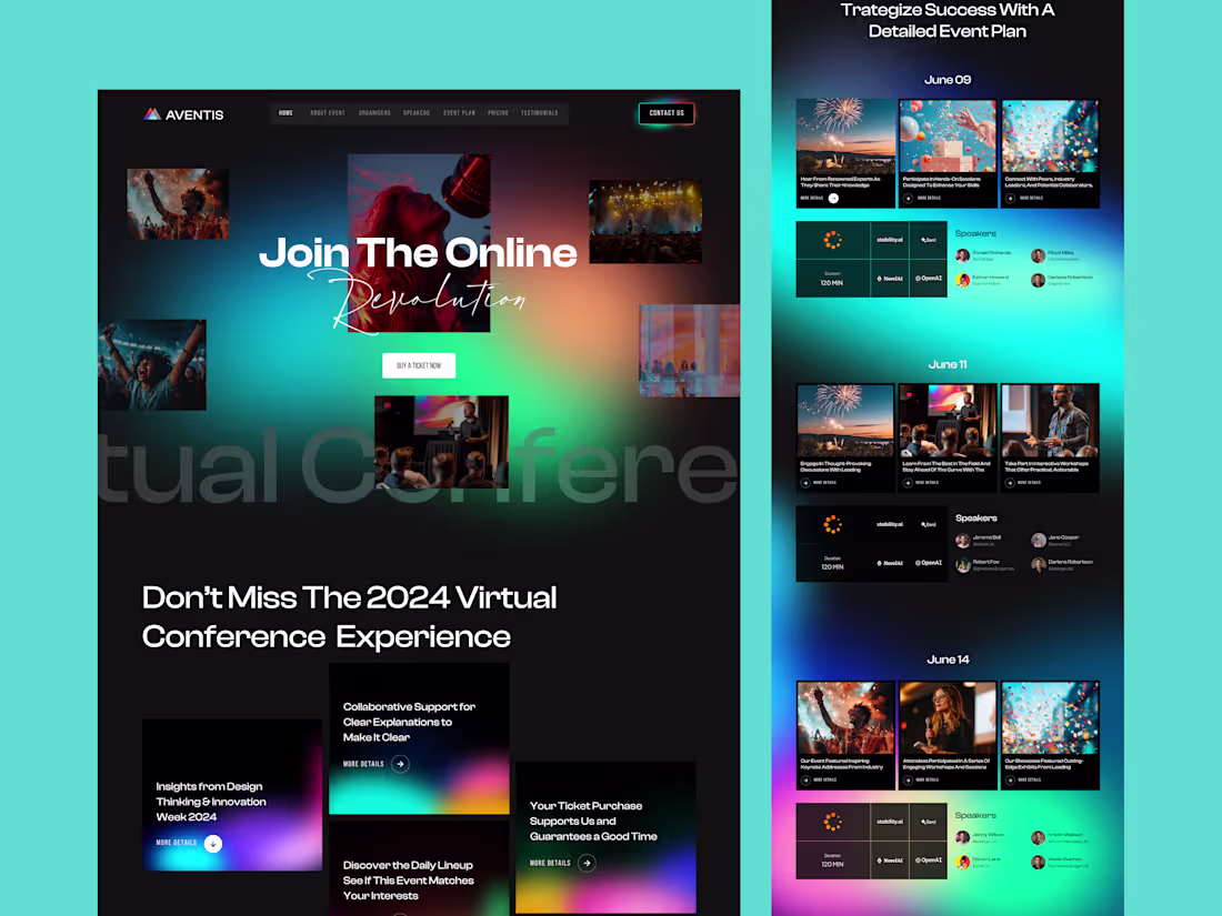 Cover image for Aventis Virtual Conferences Framer Template