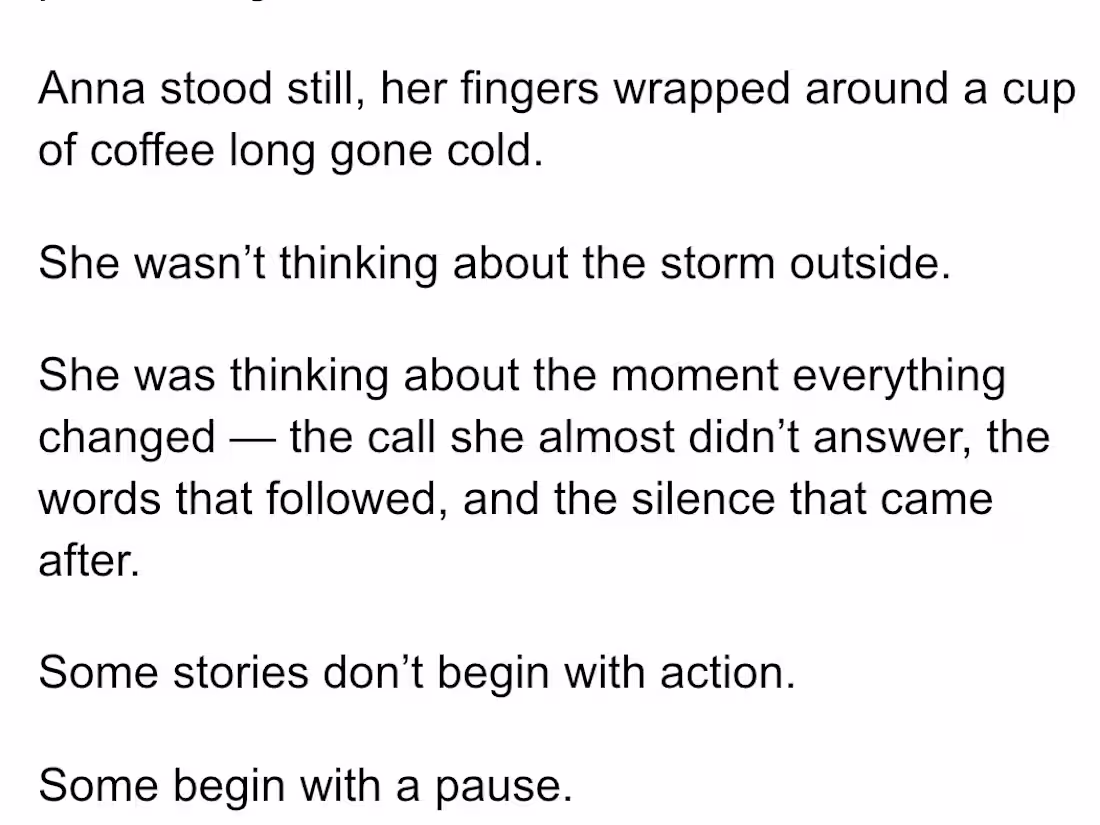 Cover image for :Short fiction writing sample showcasing