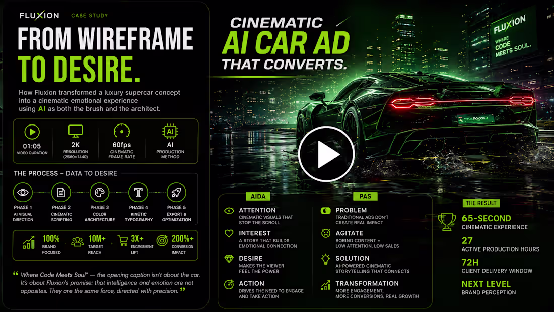 Cover image for Luxury automotive cinematic ad created