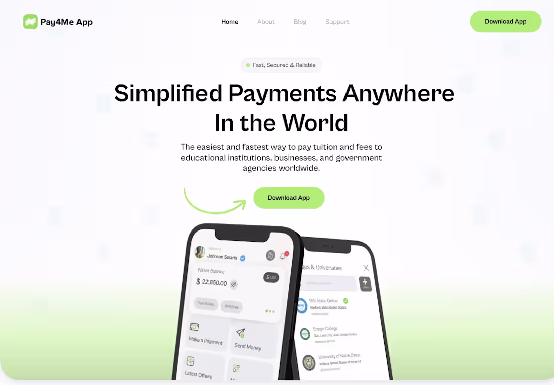 Cover image for Pay4me App Landing Page Redesign