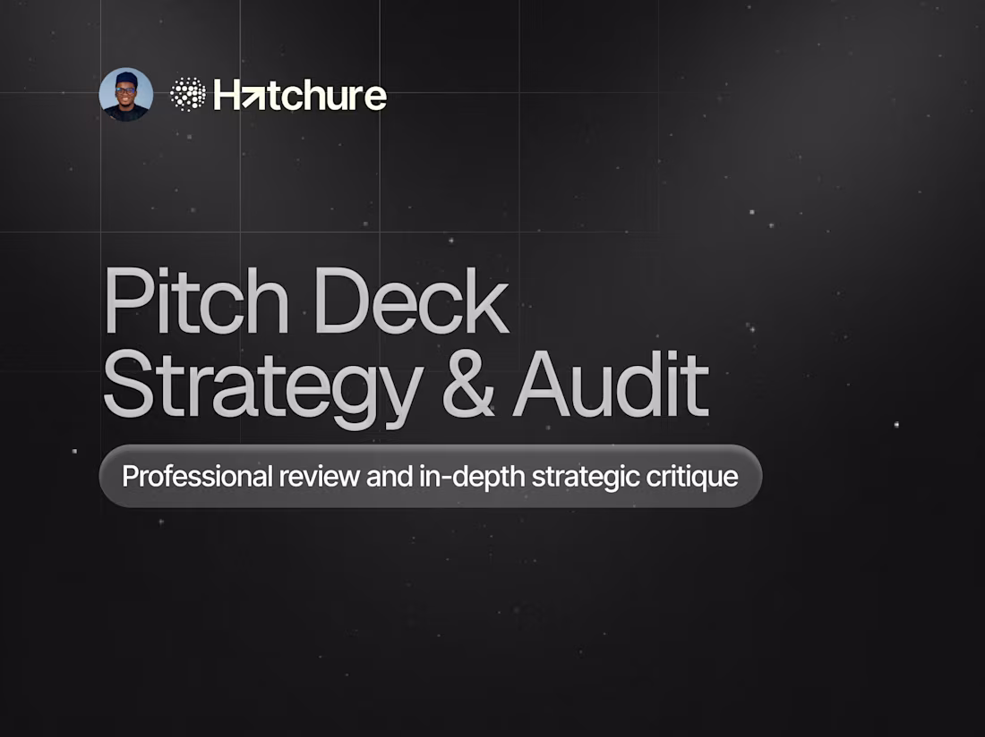 Cover image for Pitch Deck Strategy & Audit