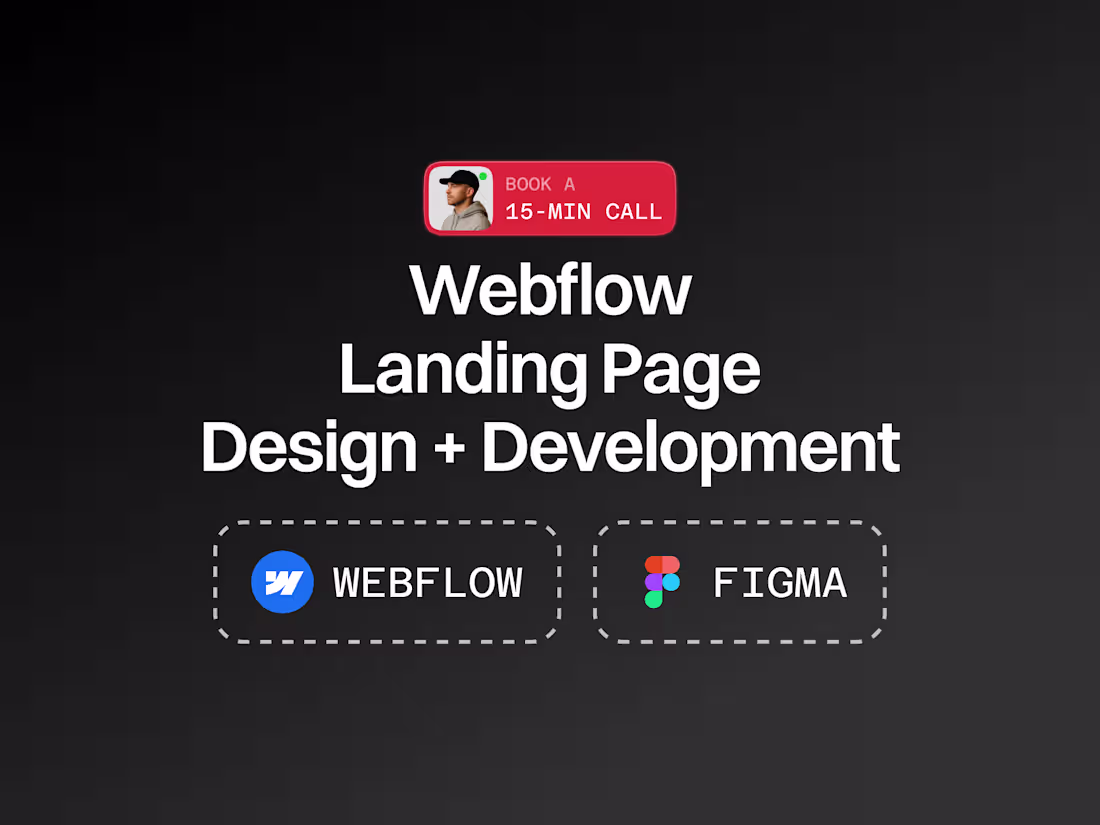 Cover image for Landing Page Webflow Design + Development