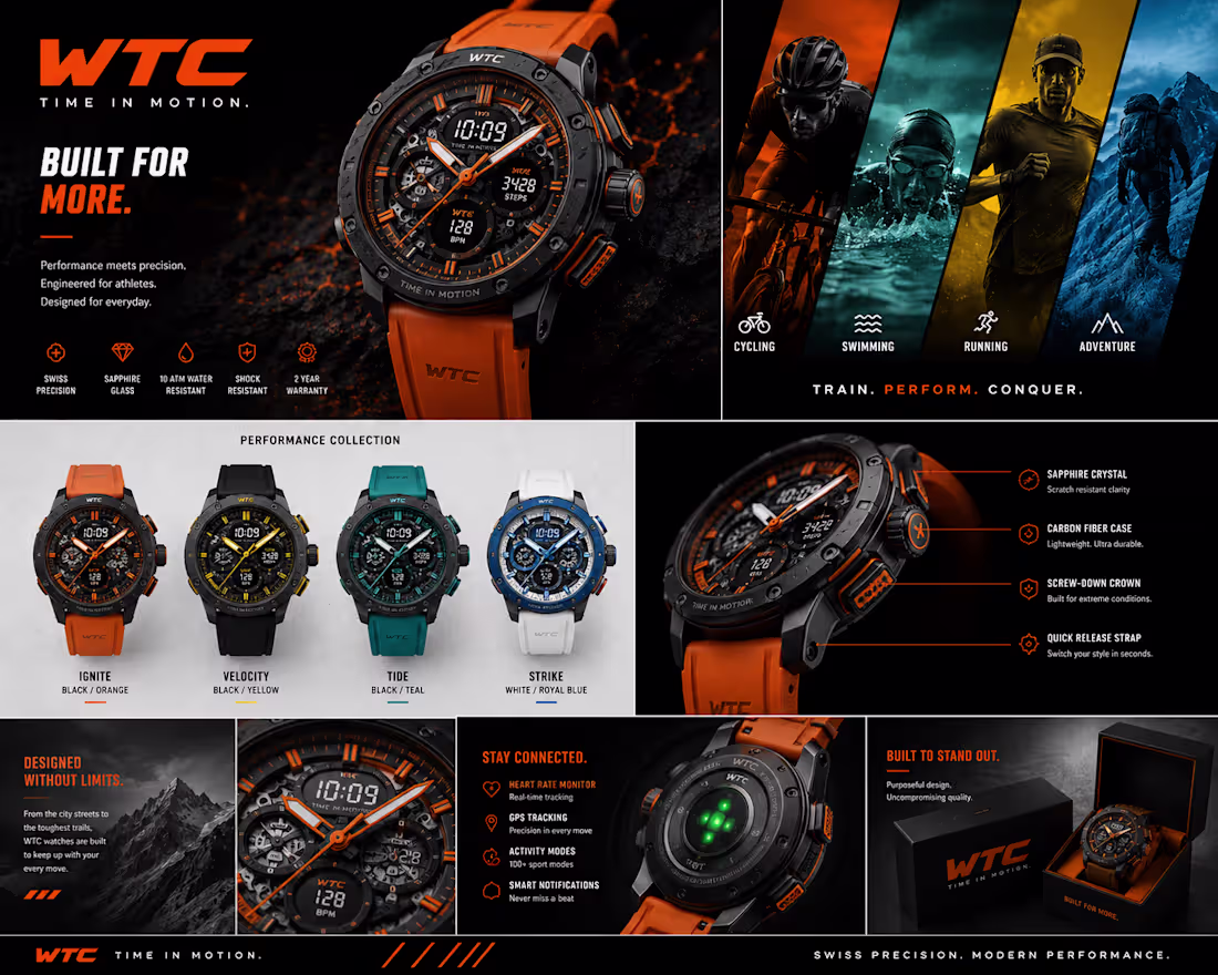 Cover image for WTC | Time In Motion — Performance Smartwatch Brand Concept