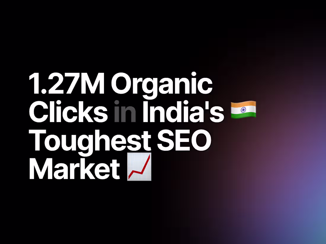 Cover image for 12.4M Impressions. 1.27M Clicks. Zero Ad Spend. From Absolute 0.
