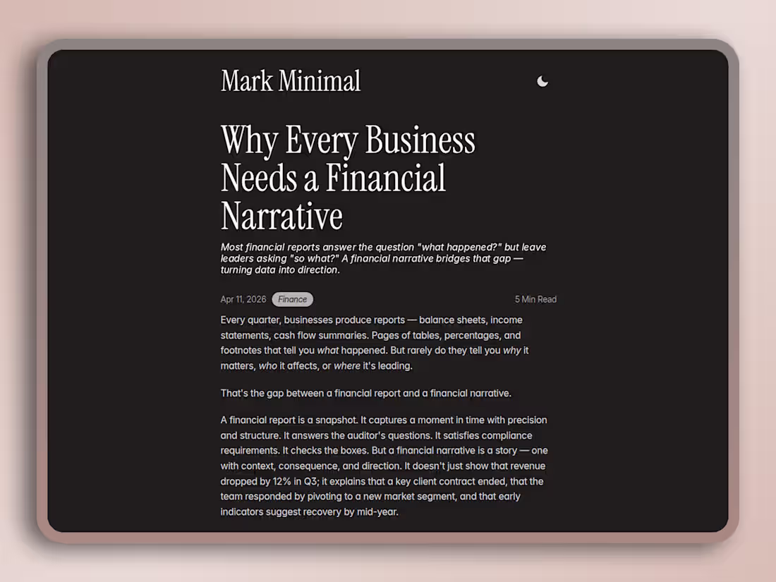 Cover image for Mark — Minimal Portfolio for