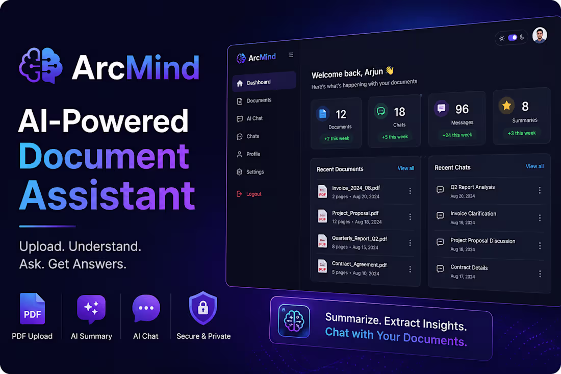 Cover image for ArcMind is an AI-powered SaaS