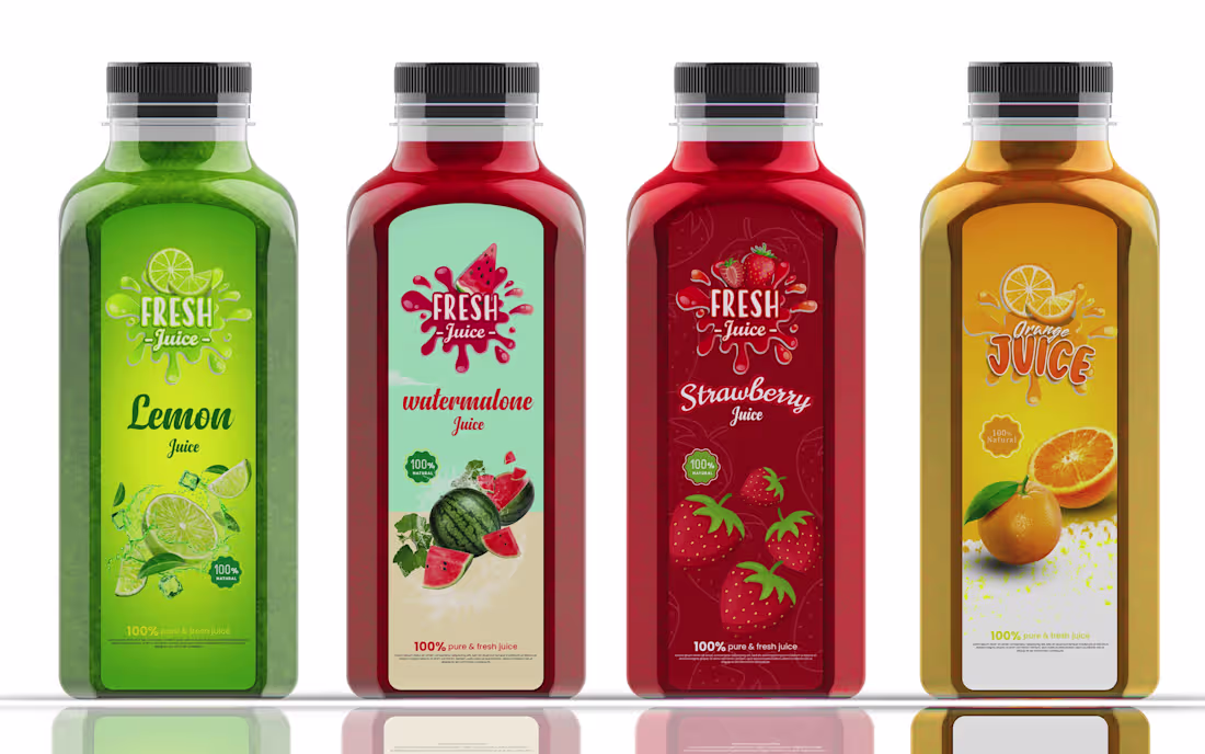 Cover image for Juice label Packaging Design

Designed a