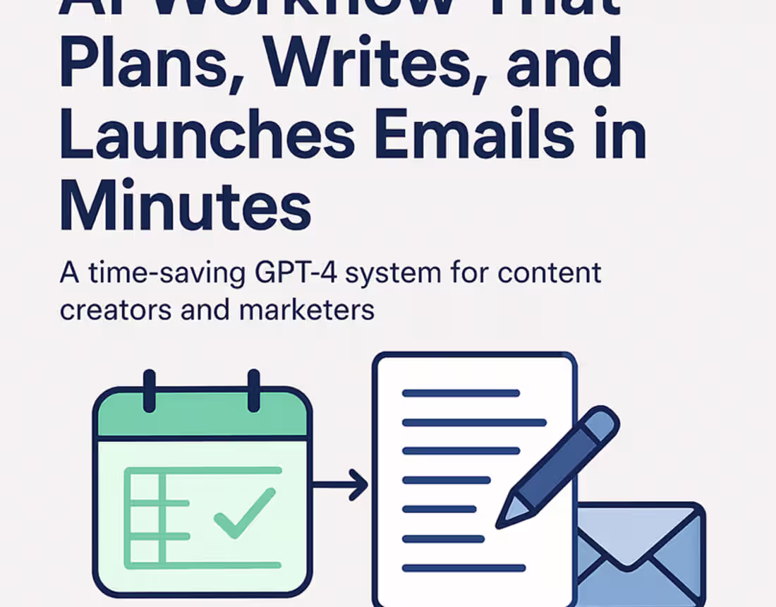 Cover image for AI Workflow That Plans and Launches Emails in Minutes