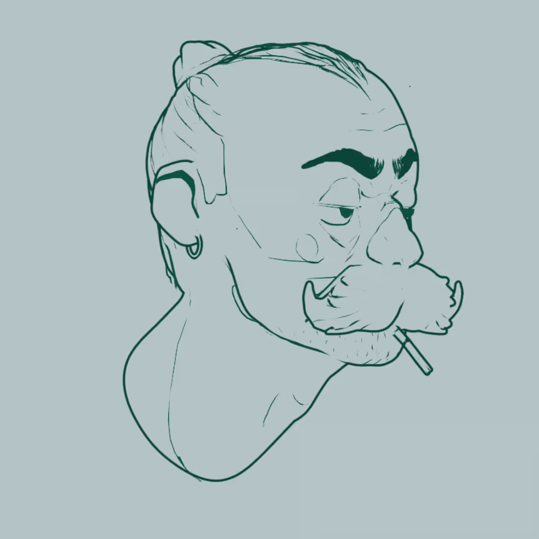 Cover image for Tried a 2D shader on head sculpt Character - @deathandmilk_ ...