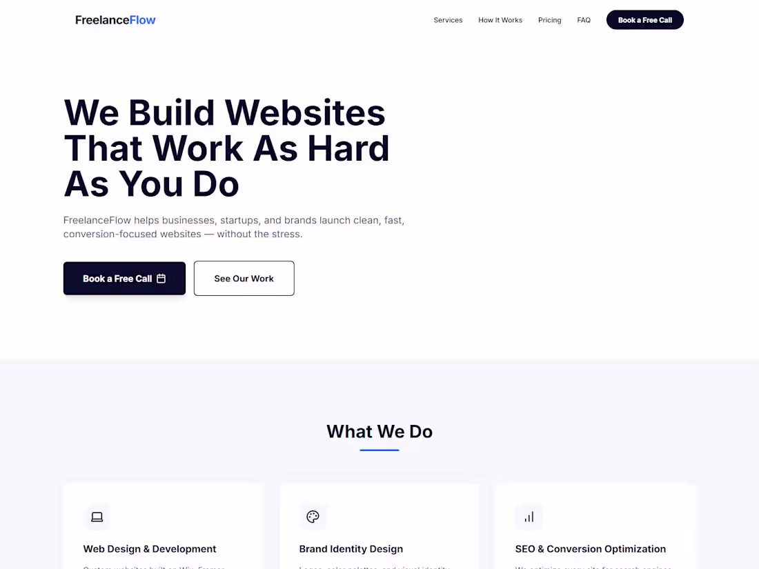 Cover image for FreelanceFlow: Freelance Web Design Agency