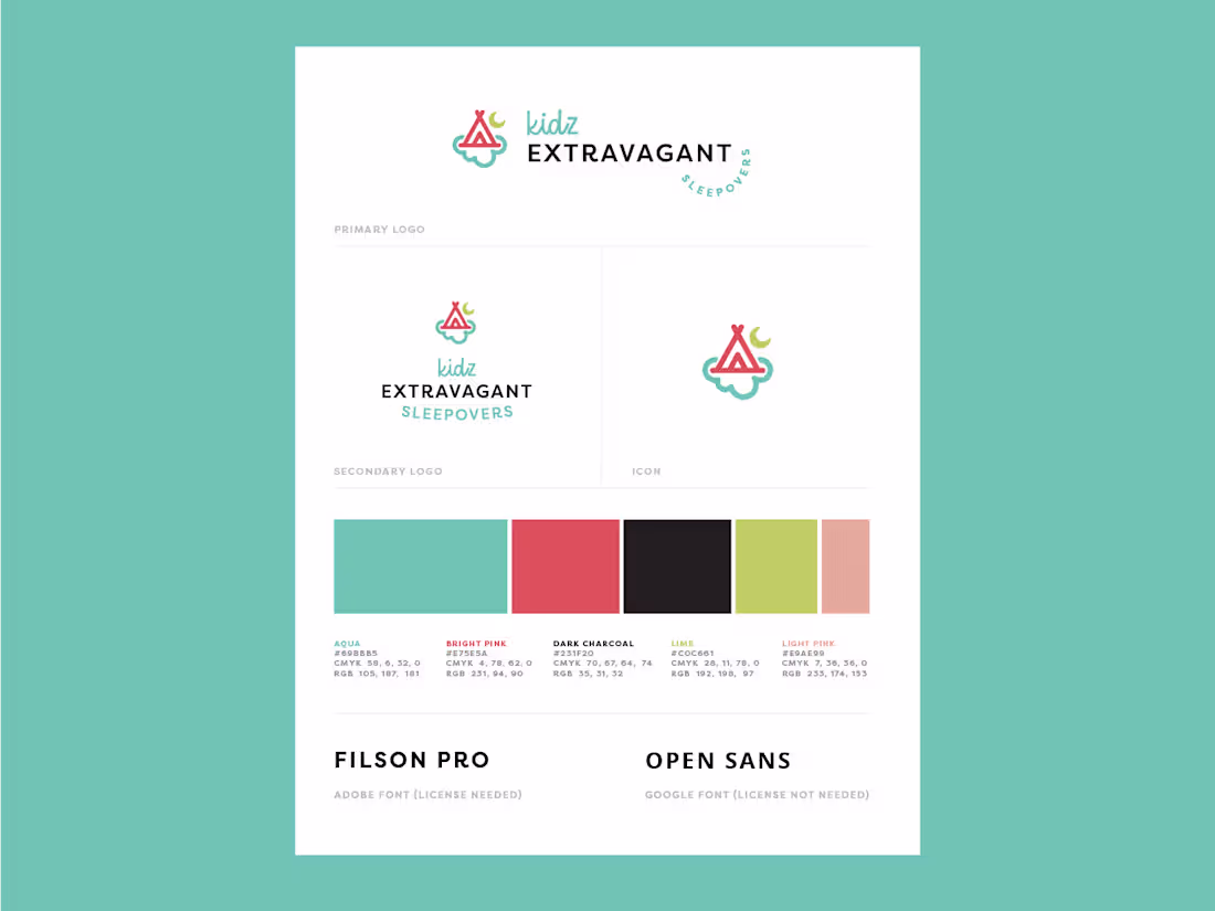 Cover image for Brand Design for kidz extravagant sleepovers