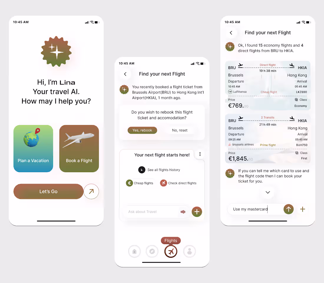 Cover image for Lina.ai — AI-Powered Flight Booking App