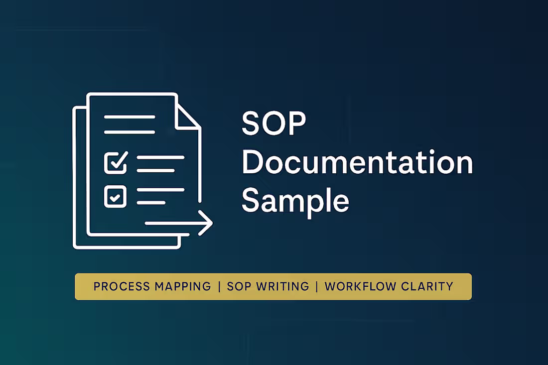 Cover image for SOP Documentation Sample – Real Case Demonstration