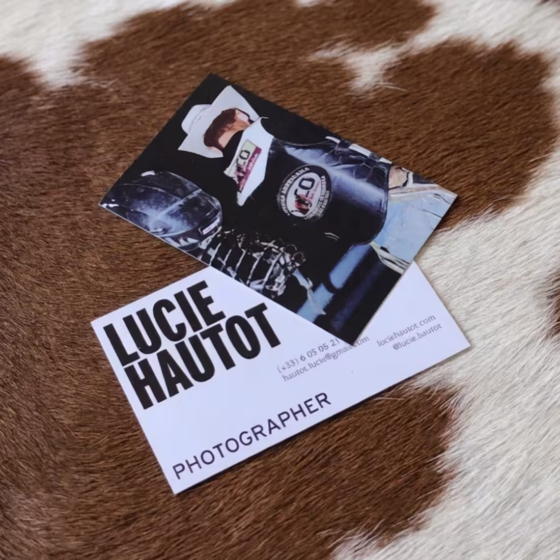 Cover image for Visit card for Lucie Hautot,