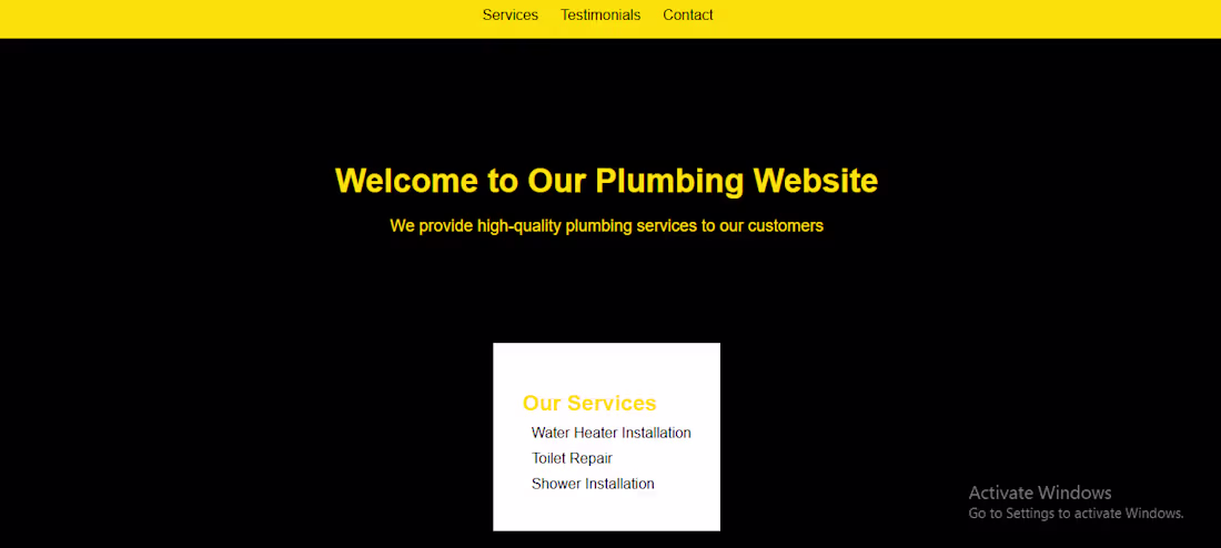 Cover image for A simple plumbing site 