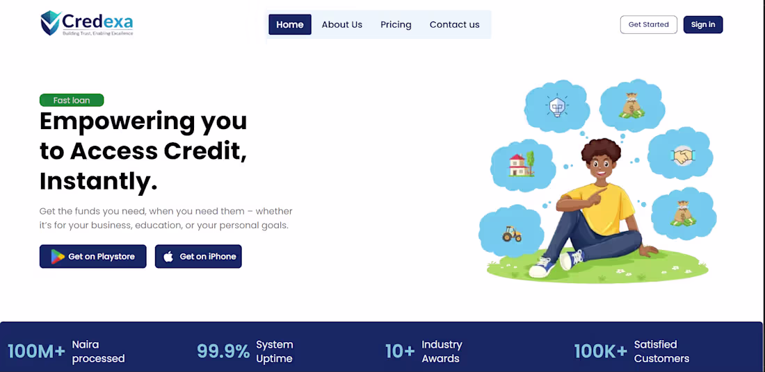 Cover image for Credexa is a modern fintech