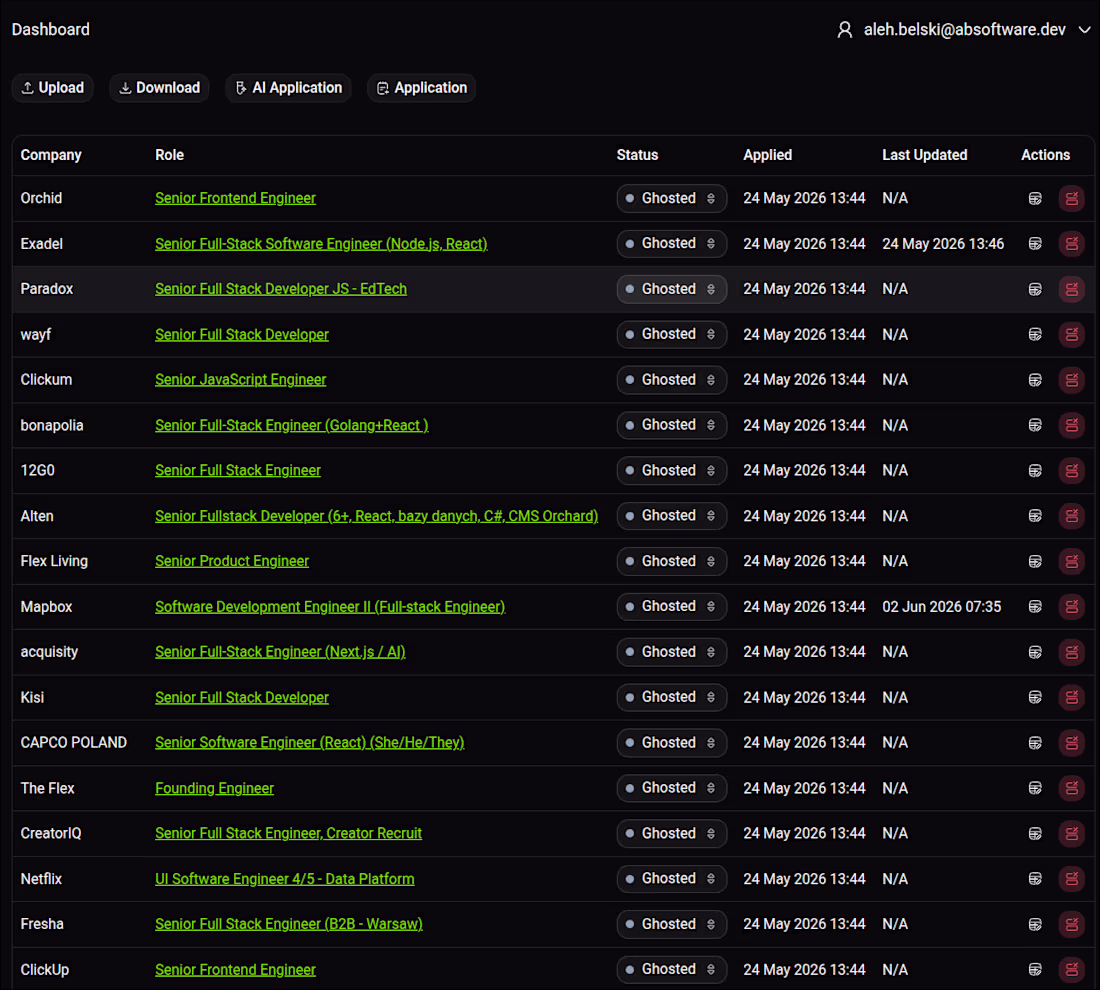 Cover image for Job Application Tracker