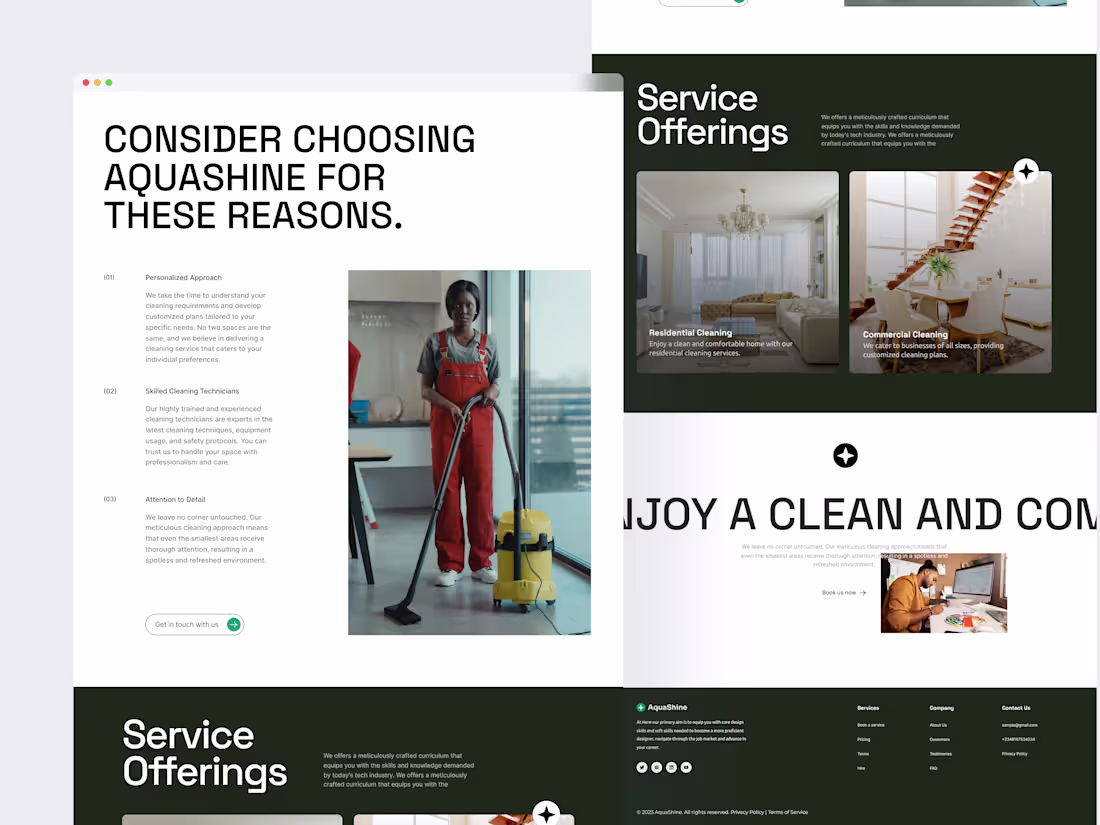 Cover image for AquaShine Landing Page
