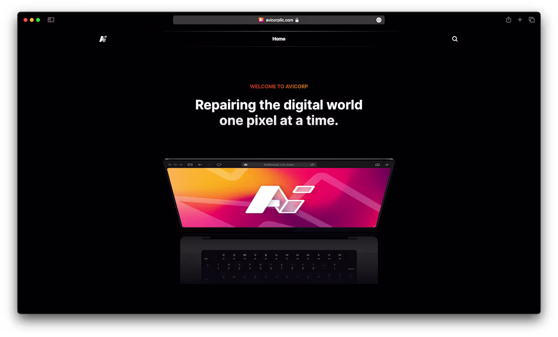Cover image for AviCorp Landing page