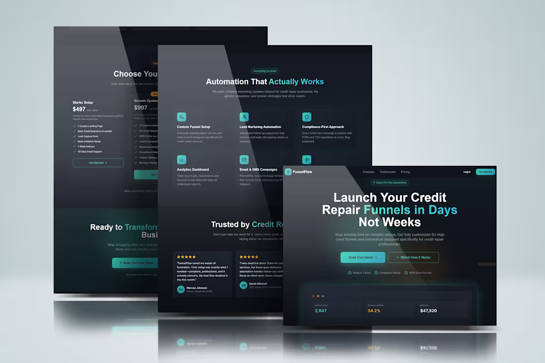 Cover image for GHL Credit Repair Funnels & Automation | Compliance-Ready Se...