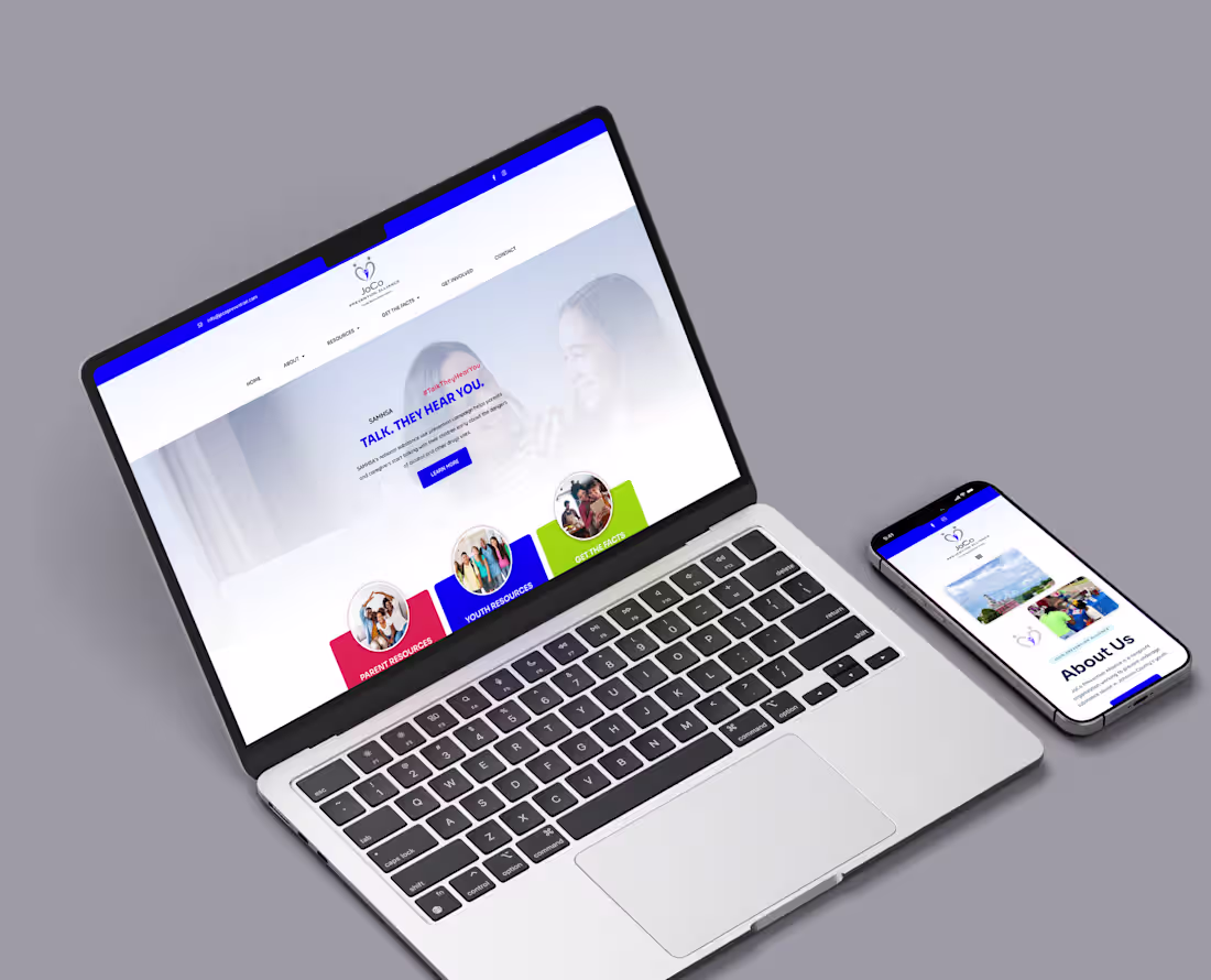 Cover image for Website Design & Development: JoCo Prevention Alliance