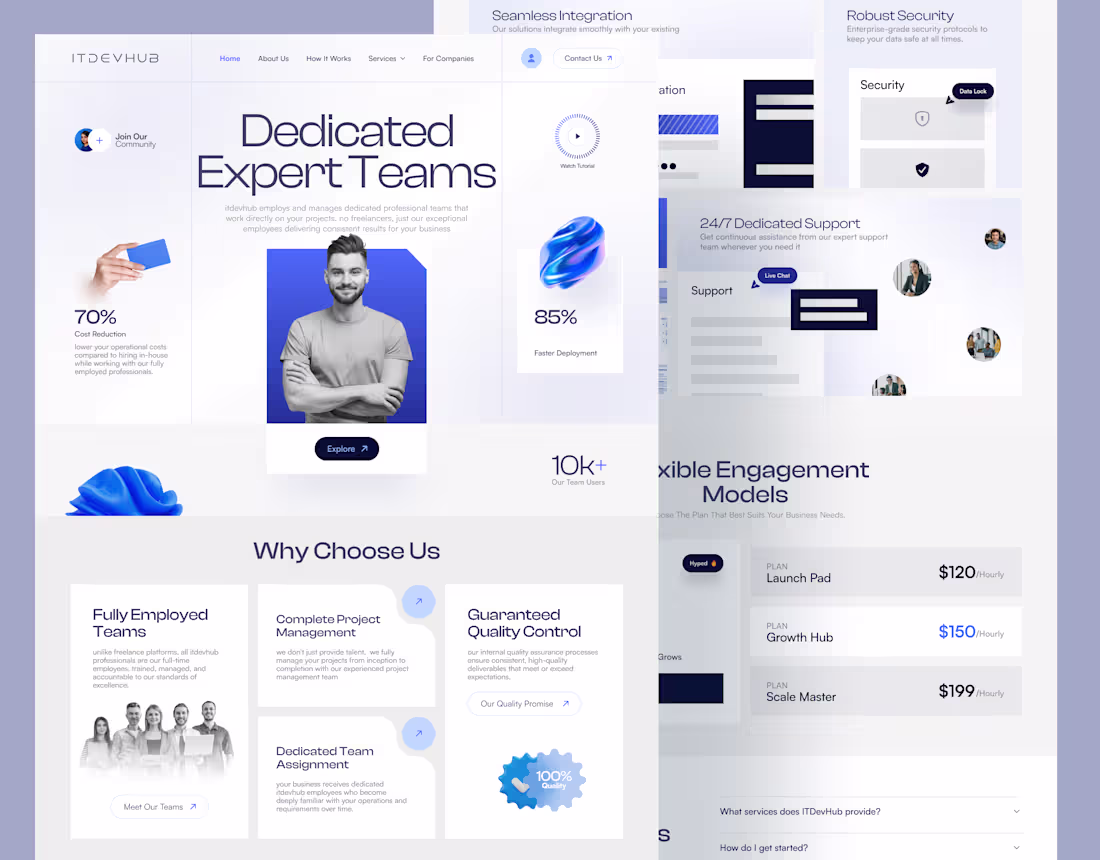 Cover image for ITDevHub - Website Design, Landing Page, UI, Tech