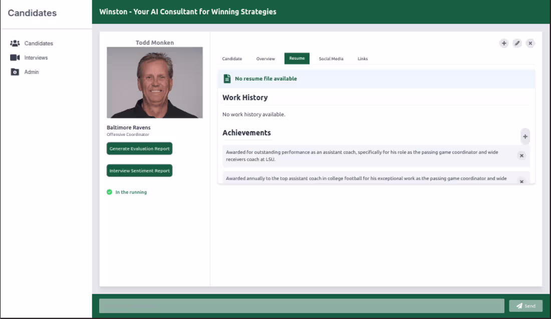 Cover image for AI-Powered Candidate Evaluation Platform for Sports Management