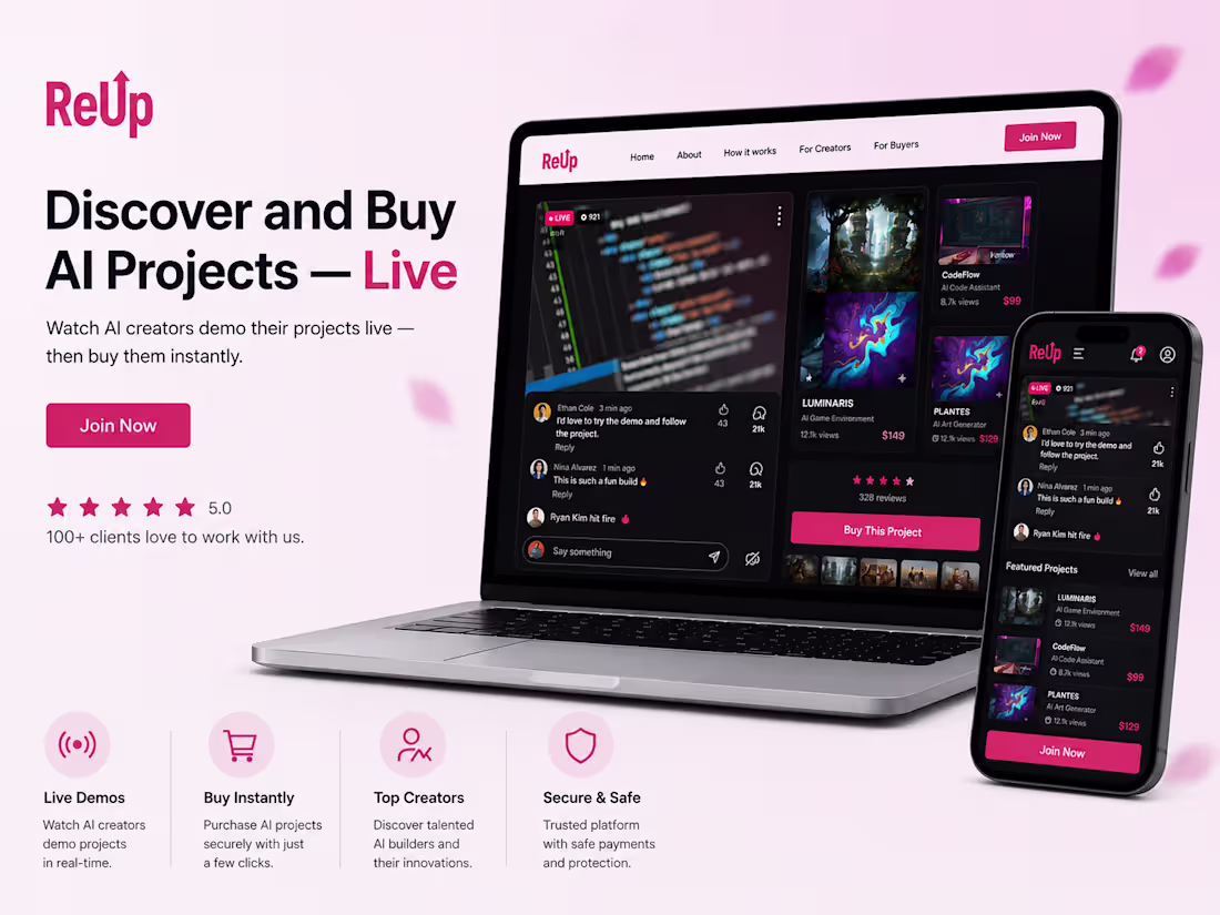 Cover image for ReUp is a live AI