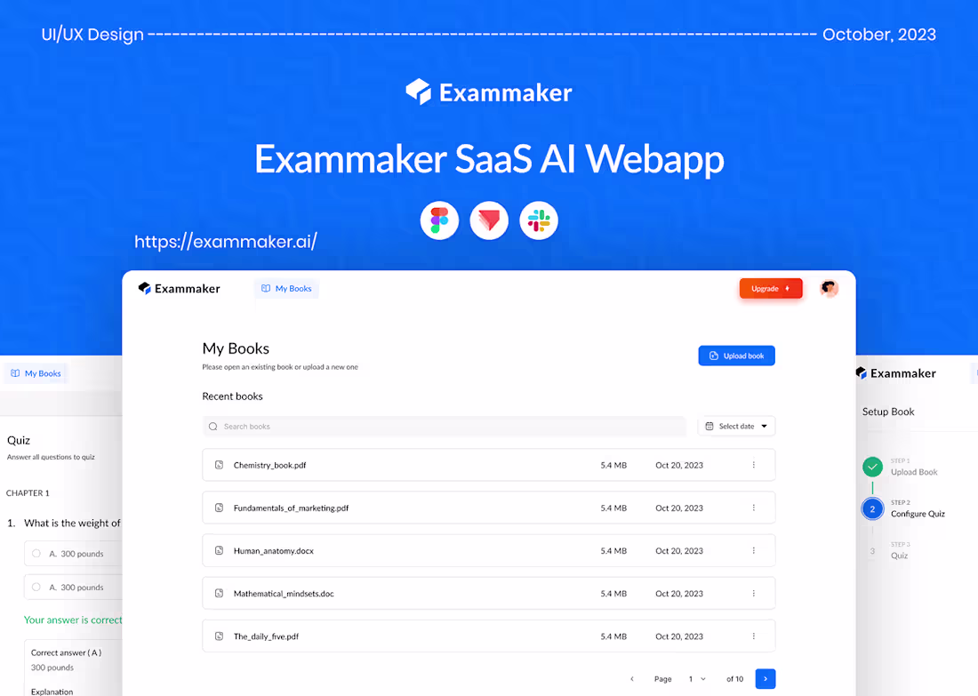 Cover image for Exammaker - Exam questions generator AI SaaS | Webapp