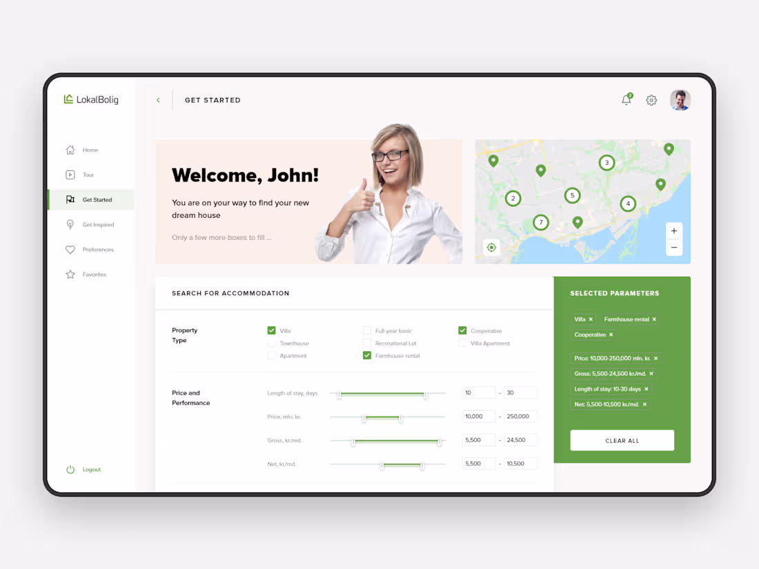 Cover image for real estate dashboard...