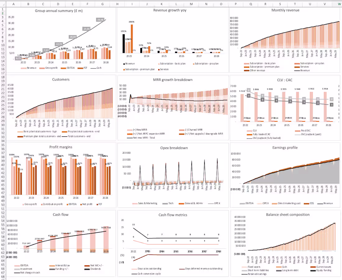 Cover image for Driver-based subscription finance model built