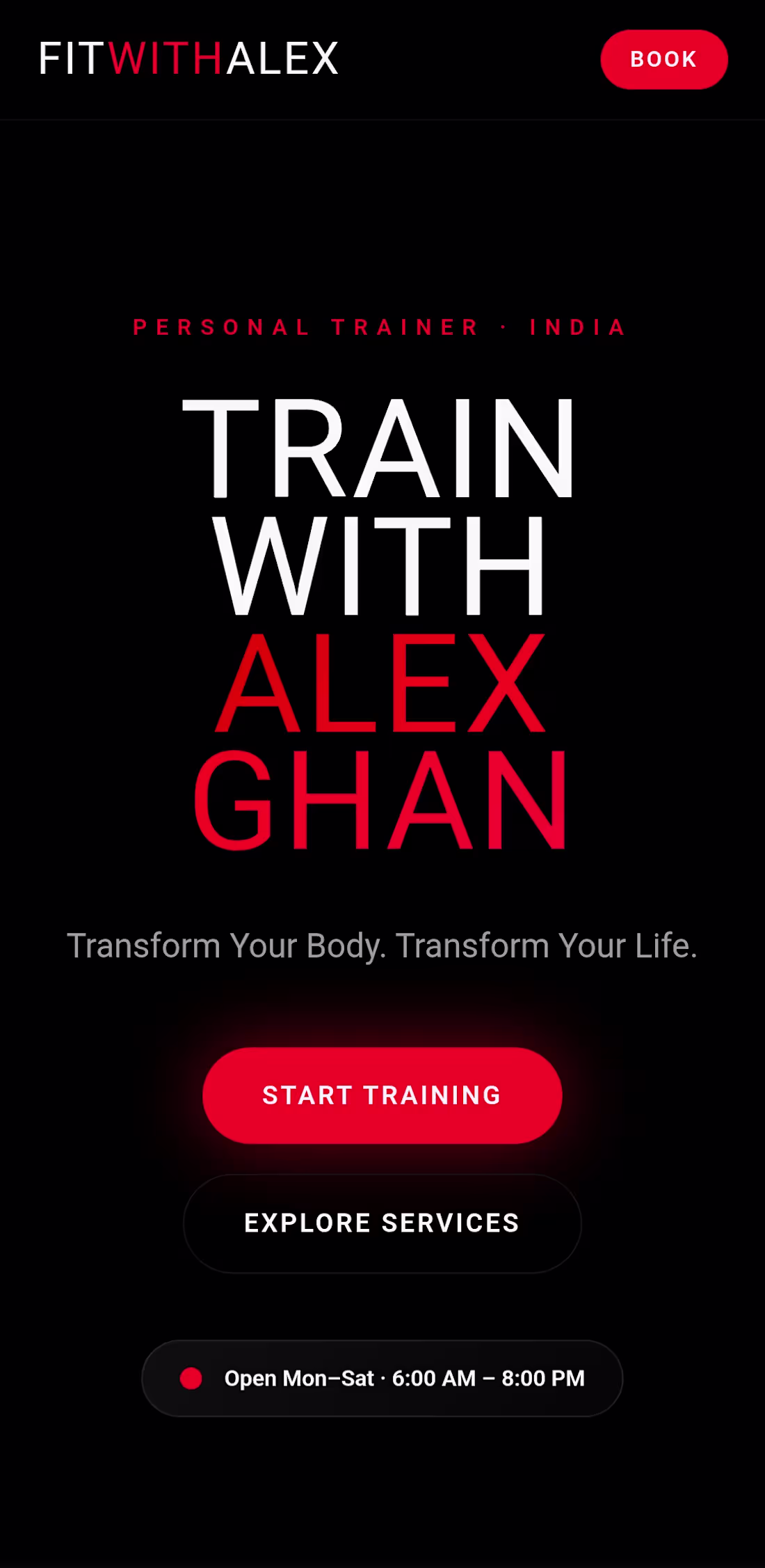Cover image for FitWithAlex  Fitness Trainer Website

A