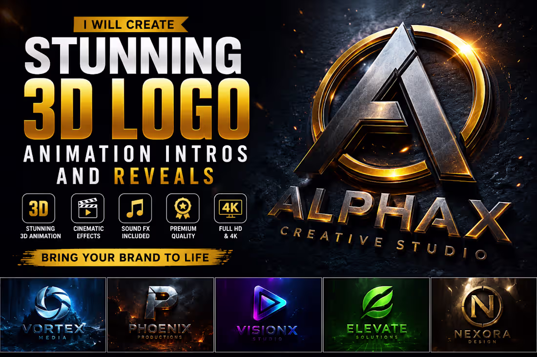 Cover image for 3d logo intro and reveals