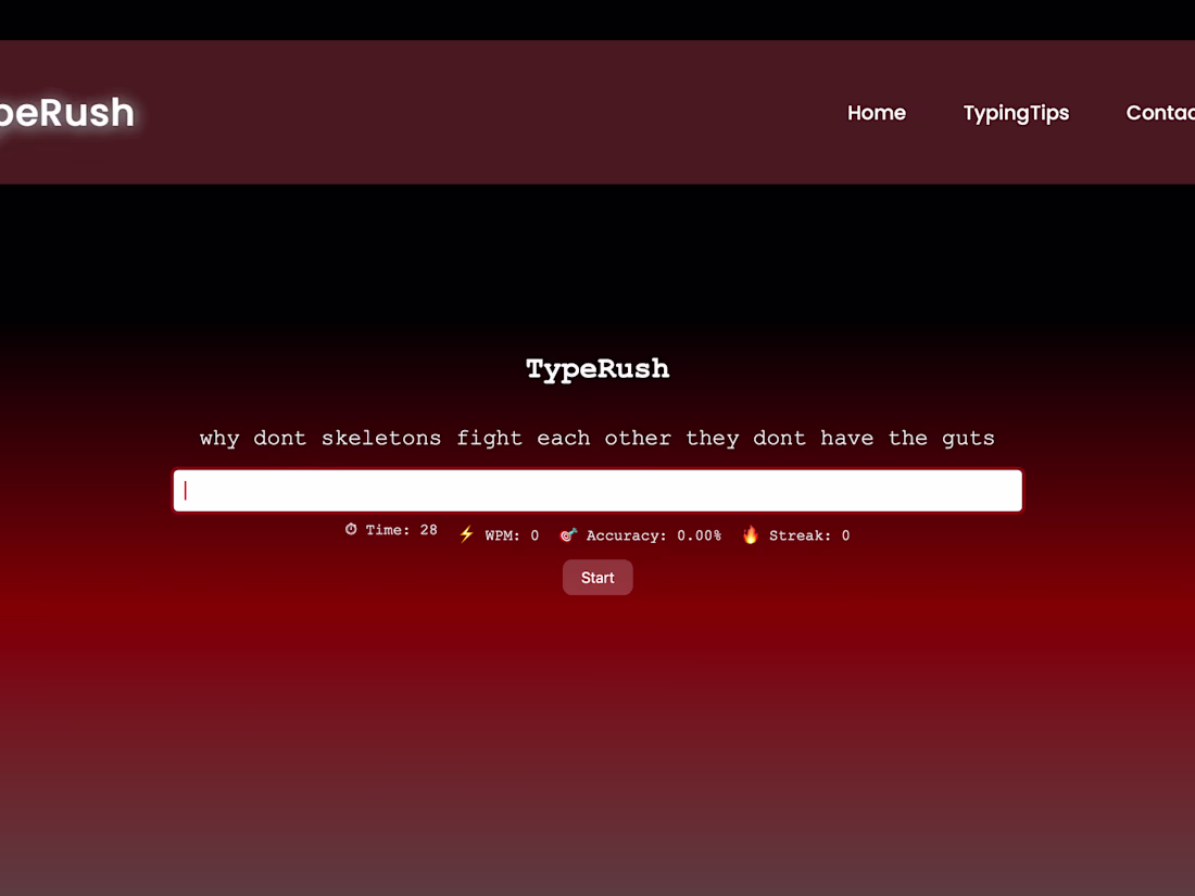 Cover image for Modern interactive typing speed and