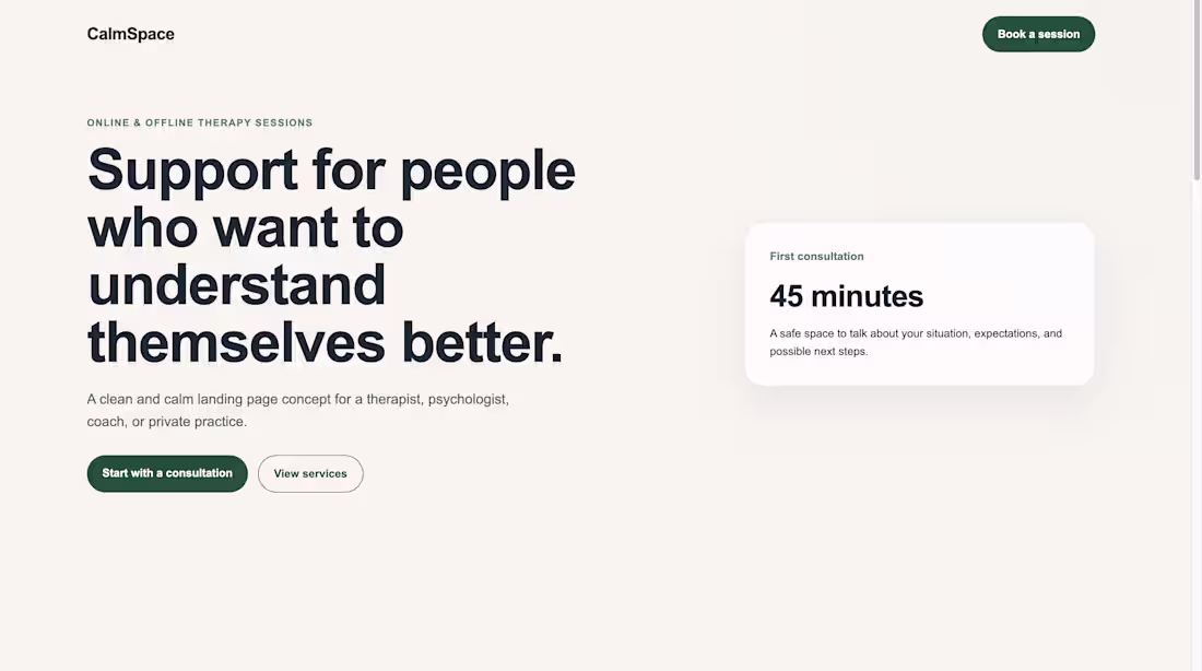 Cover image for Responsive landing page concept for