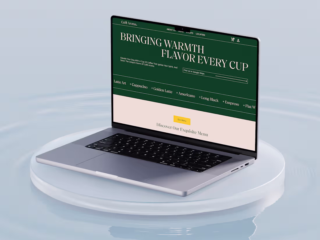 Cover image for landing Page Café Aroma