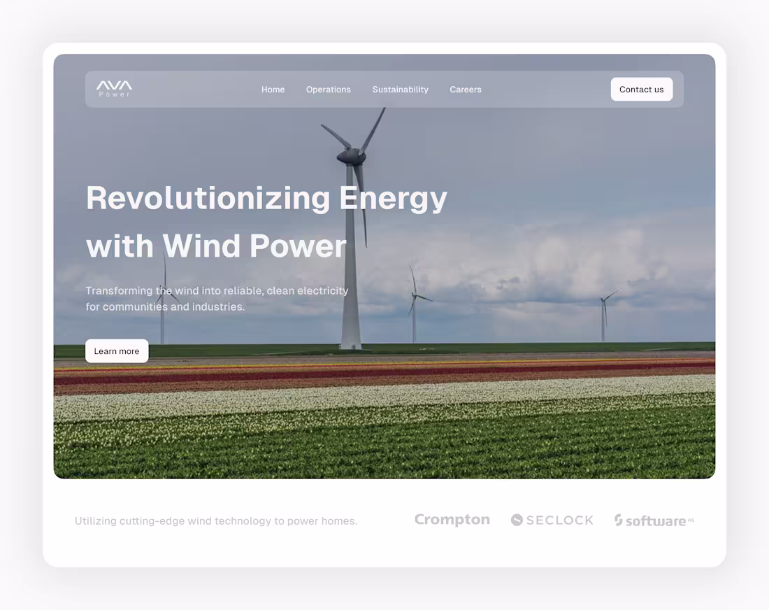 Cover image for AVA Power - Landing Page