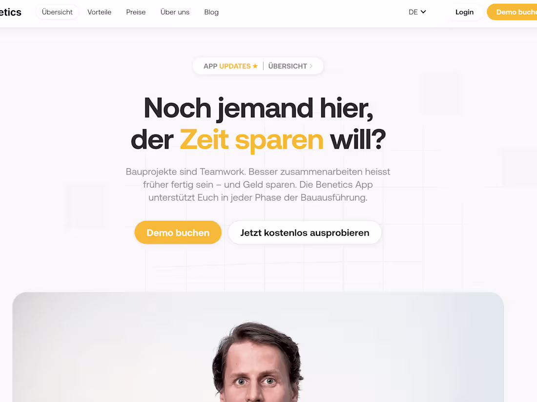 Cover image for Benetics - Der digitale Bau-Assistent für Dich und Dein Team