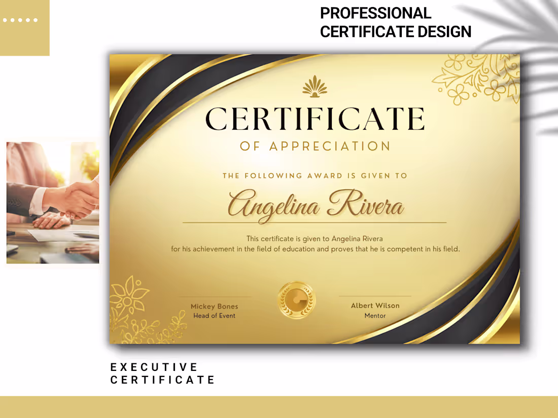 Cover image for Professional Certificate Layout