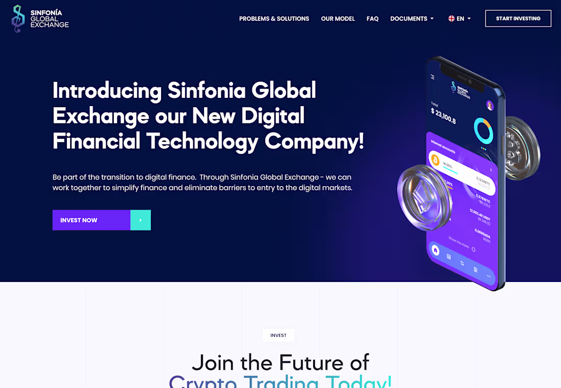 Cover image for Sinfonia Global Exchange - website