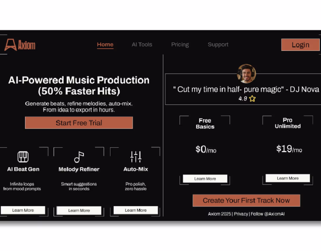 Cover image for Axiom Landing Page
