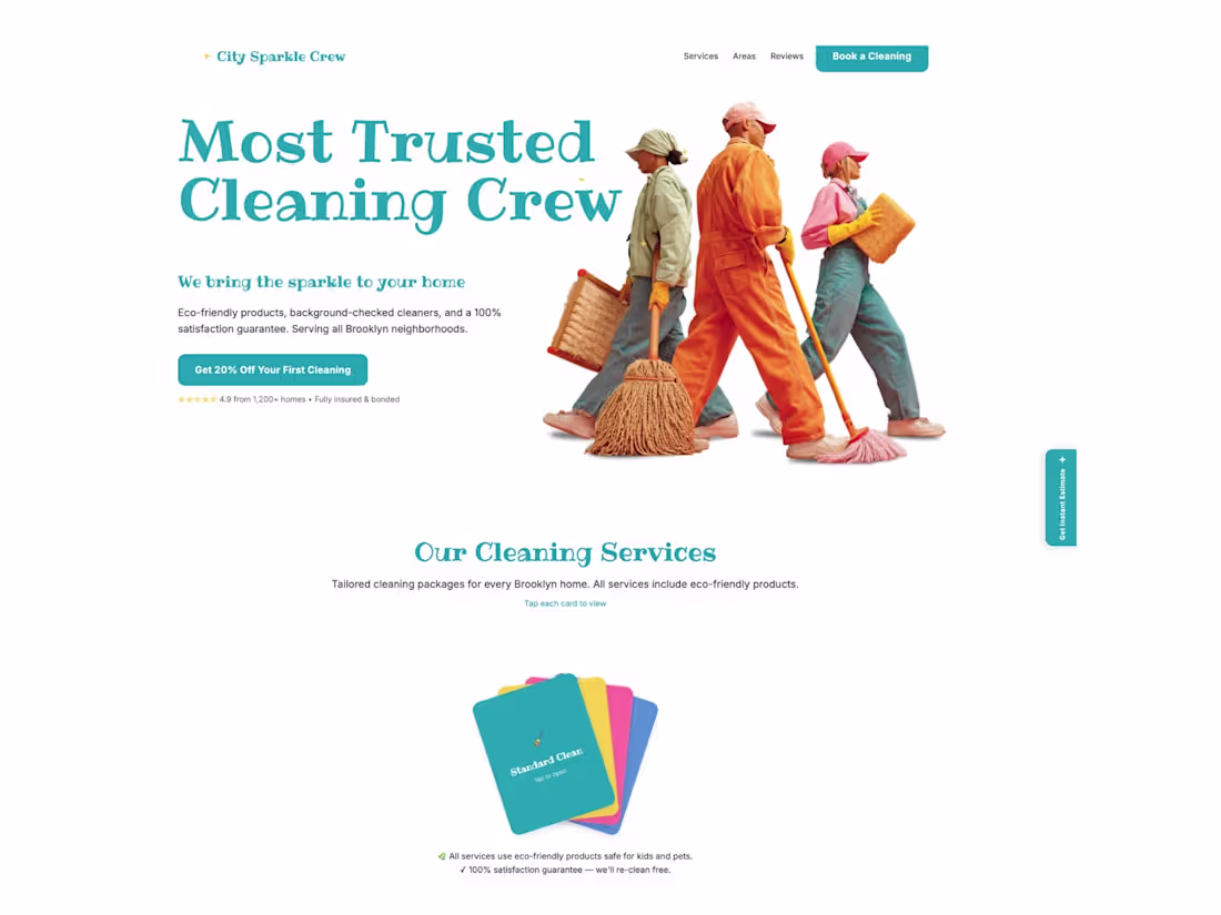 Cover image for Full landing page build for
