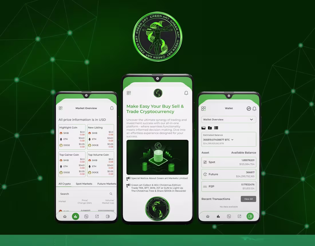 Cover image for Green Art Coin (GAC) - Crypto Exchange App